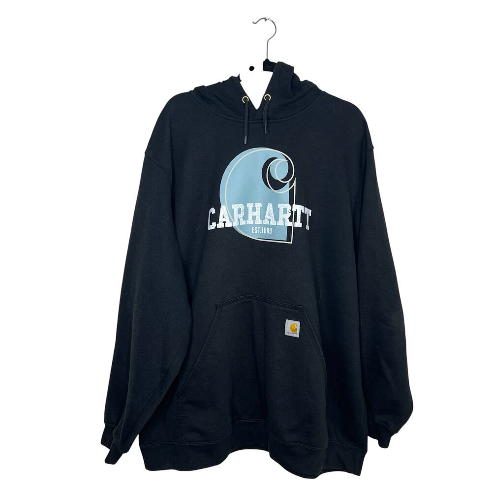 Carhartt Loose Fit Midweight Graphic Logo Pullover Hoodie Size 2XL